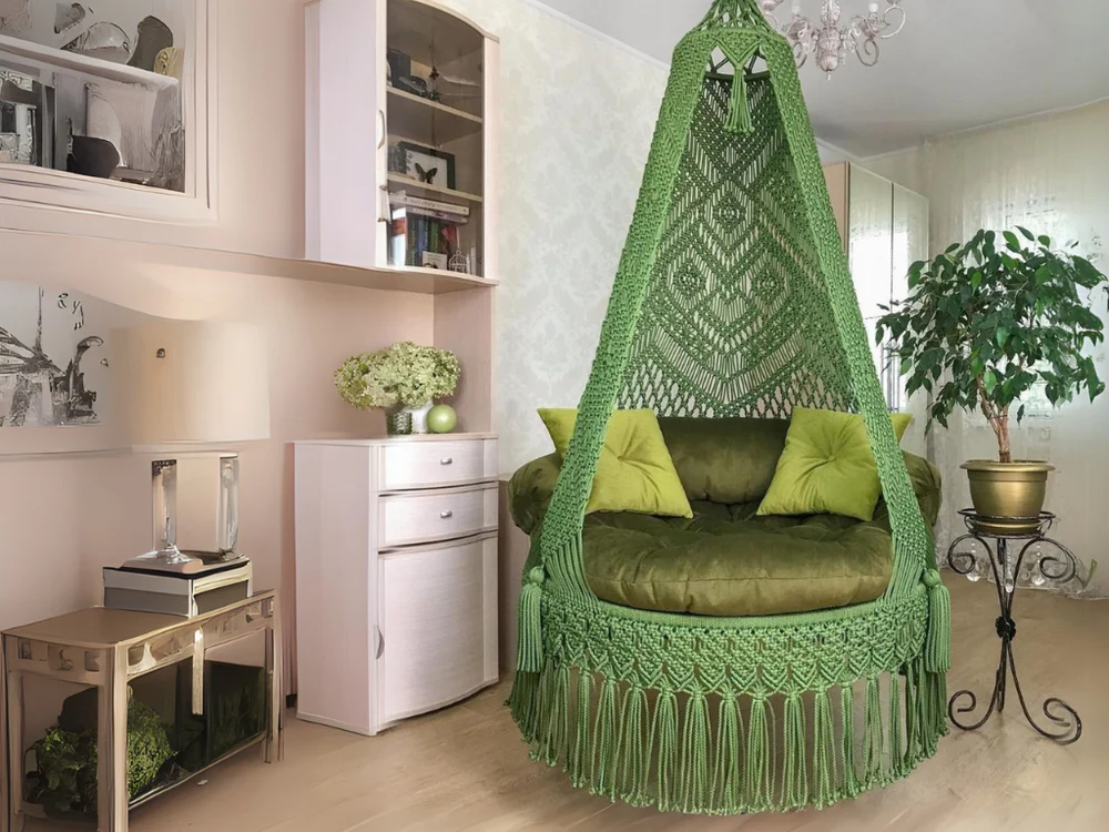 Macrame Baby Cradle